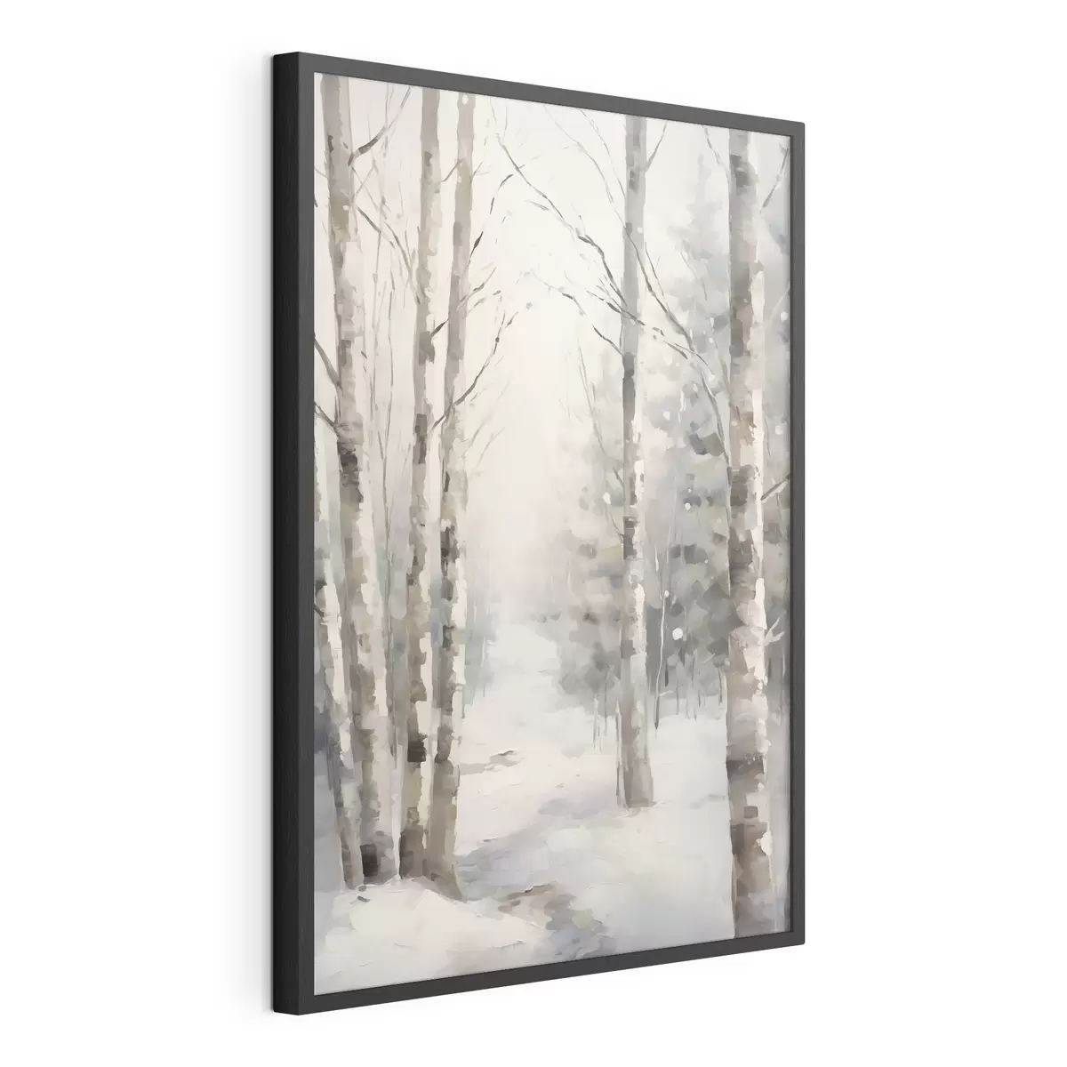 Poster Betulle in una foresta invernale f46129