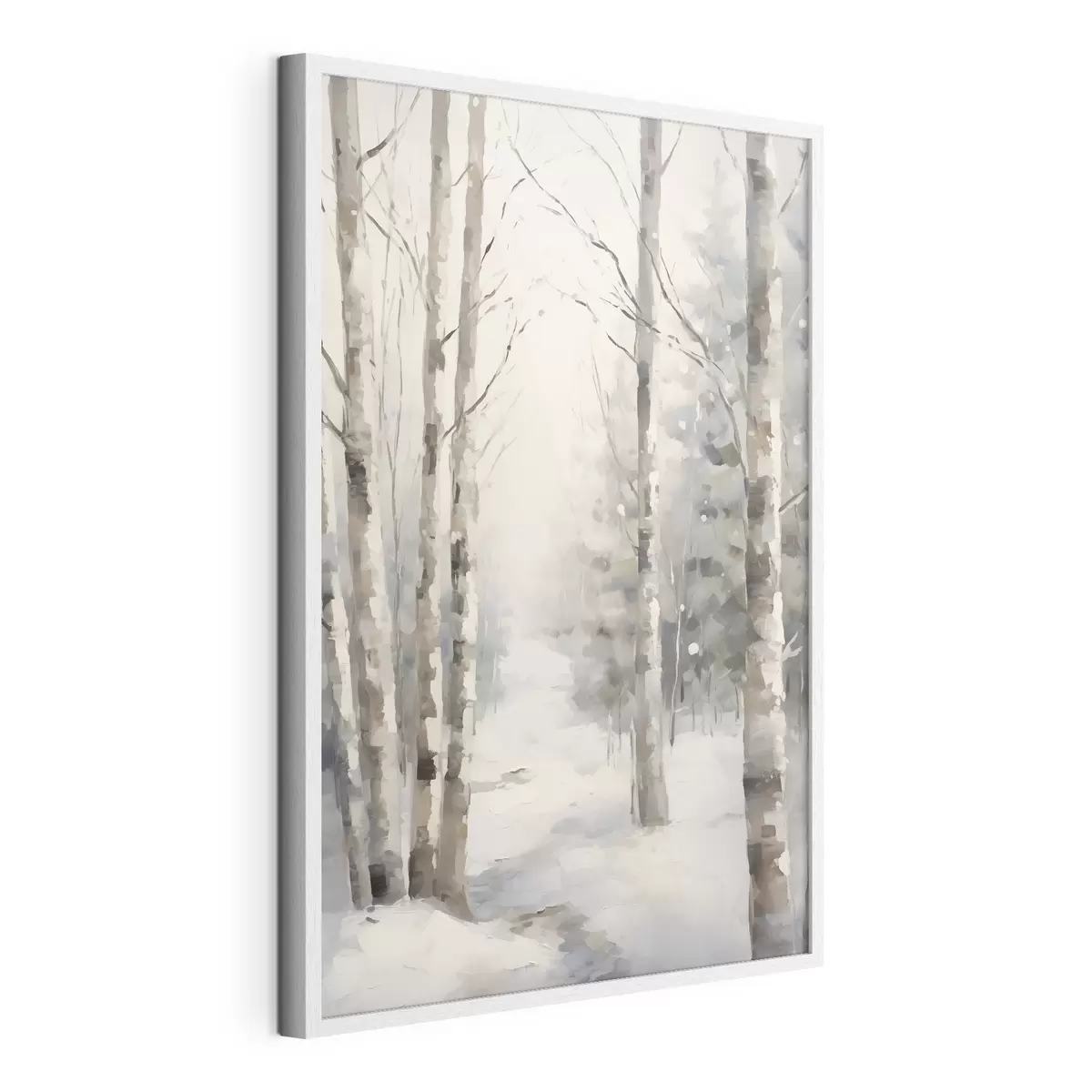 Poster Betulle in una foresta invernale f46129