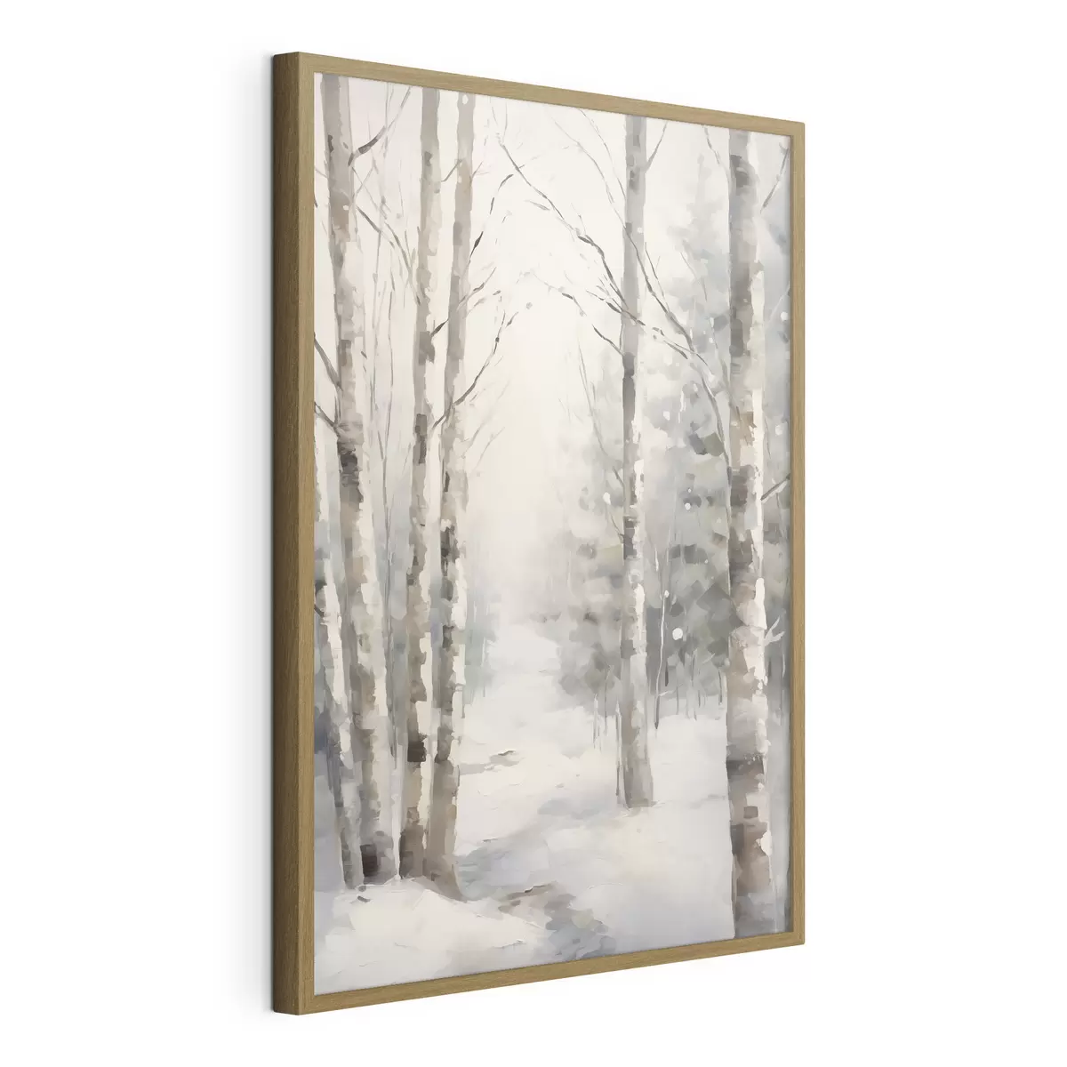 Poster Betulle in una foresta invernale f46129