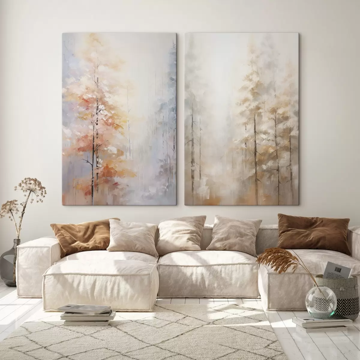 carta da parati Dipinto che imita una foresta autunnale nr. m00833