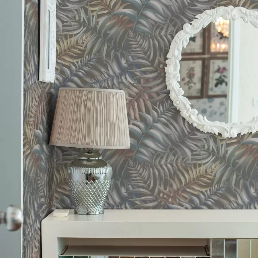 carta da parati Foglie di palma sovrapposte in tonalità tenui nr. a00789