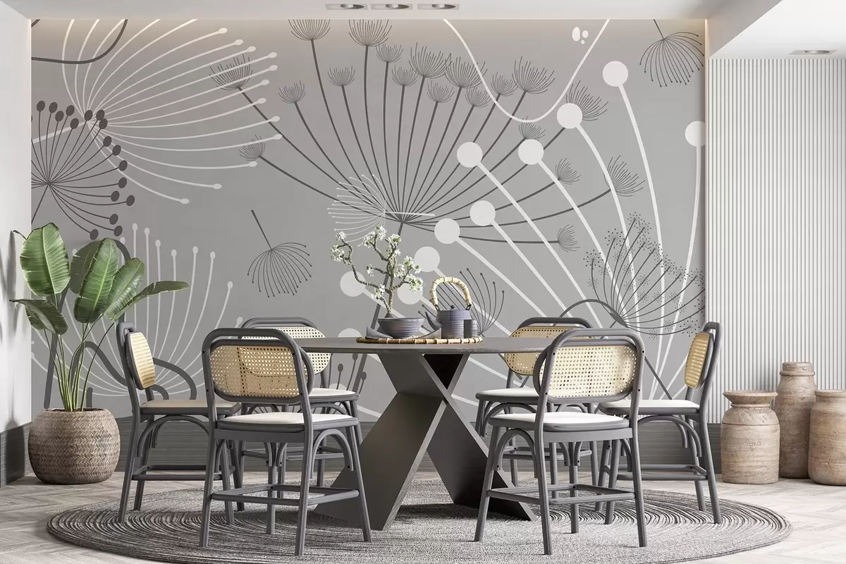 carta da parati Fiori astratti nr. w04702v3