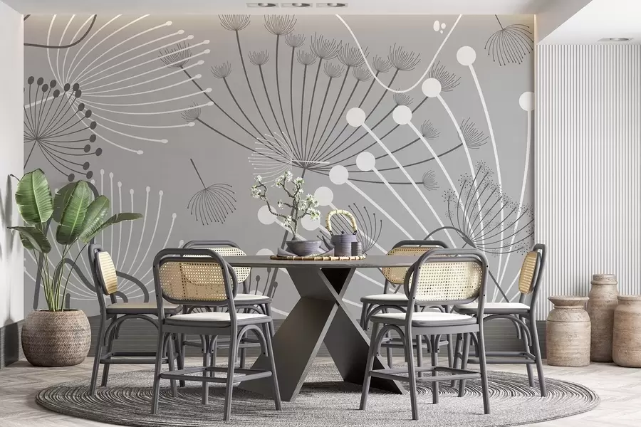 Carta da parati Floreale Fiori astratti n. w04702v3