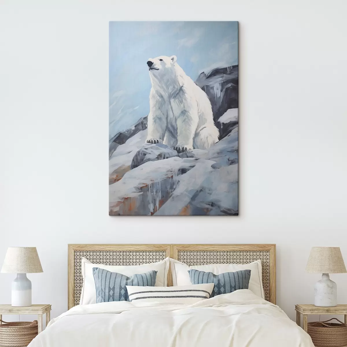 carta da parati Un orso è seduto su un lastrone di ghiaccio nr. s46199