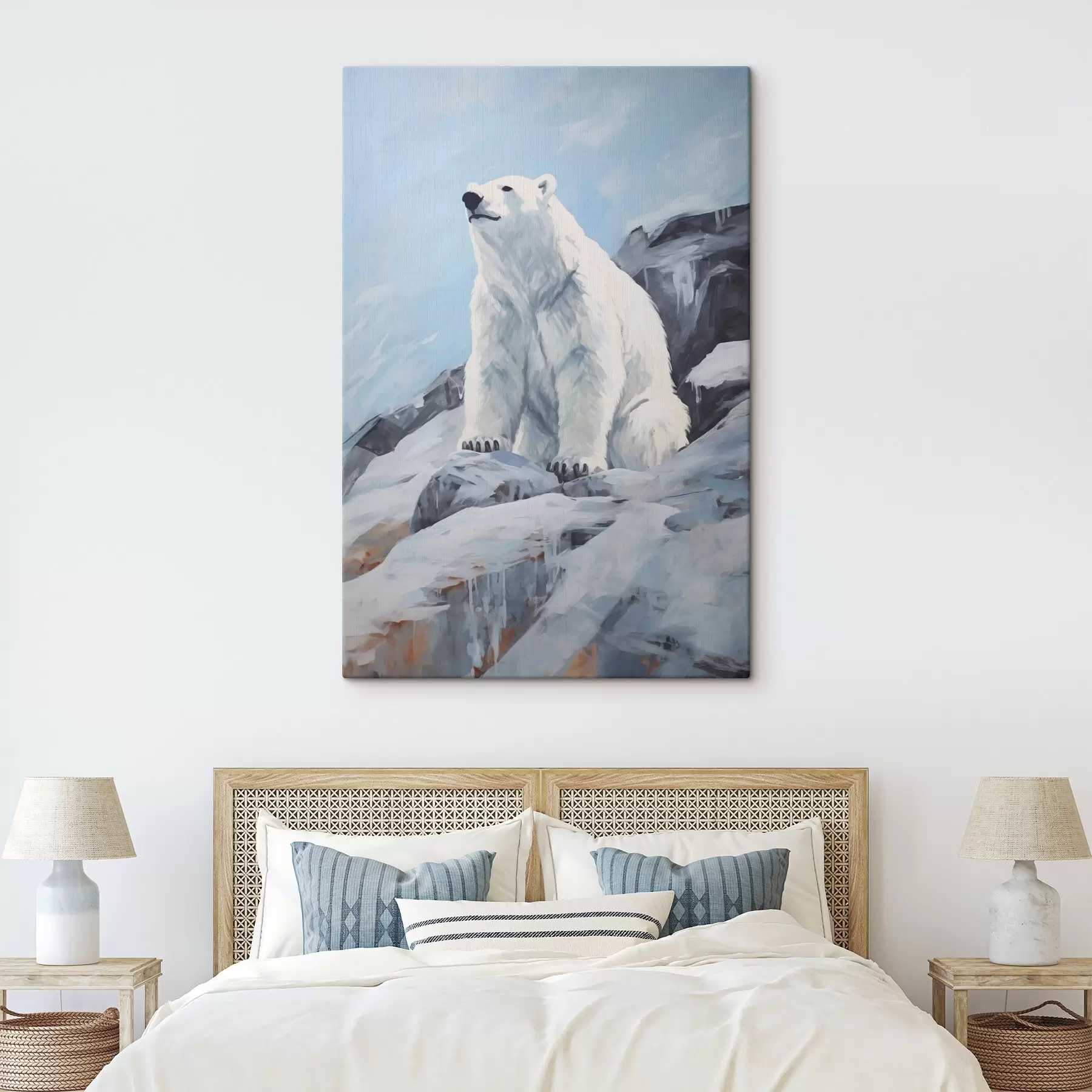 carta da parati Un orso è seduto su un lastrone di ghiaccio nr. s46199