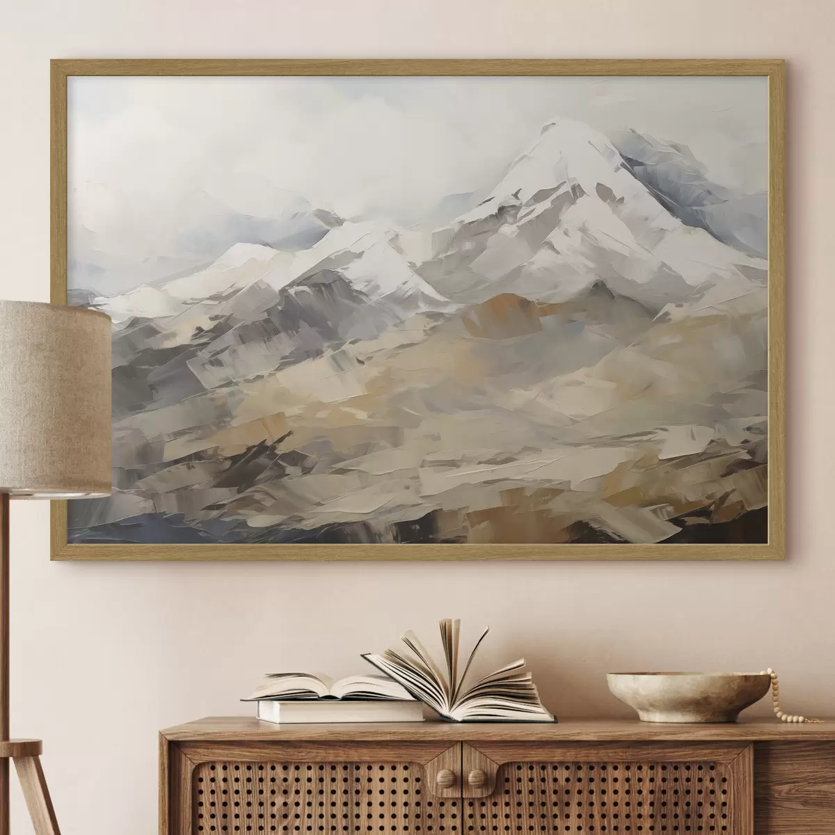 Poster Dipinto che imita la montagna f46193