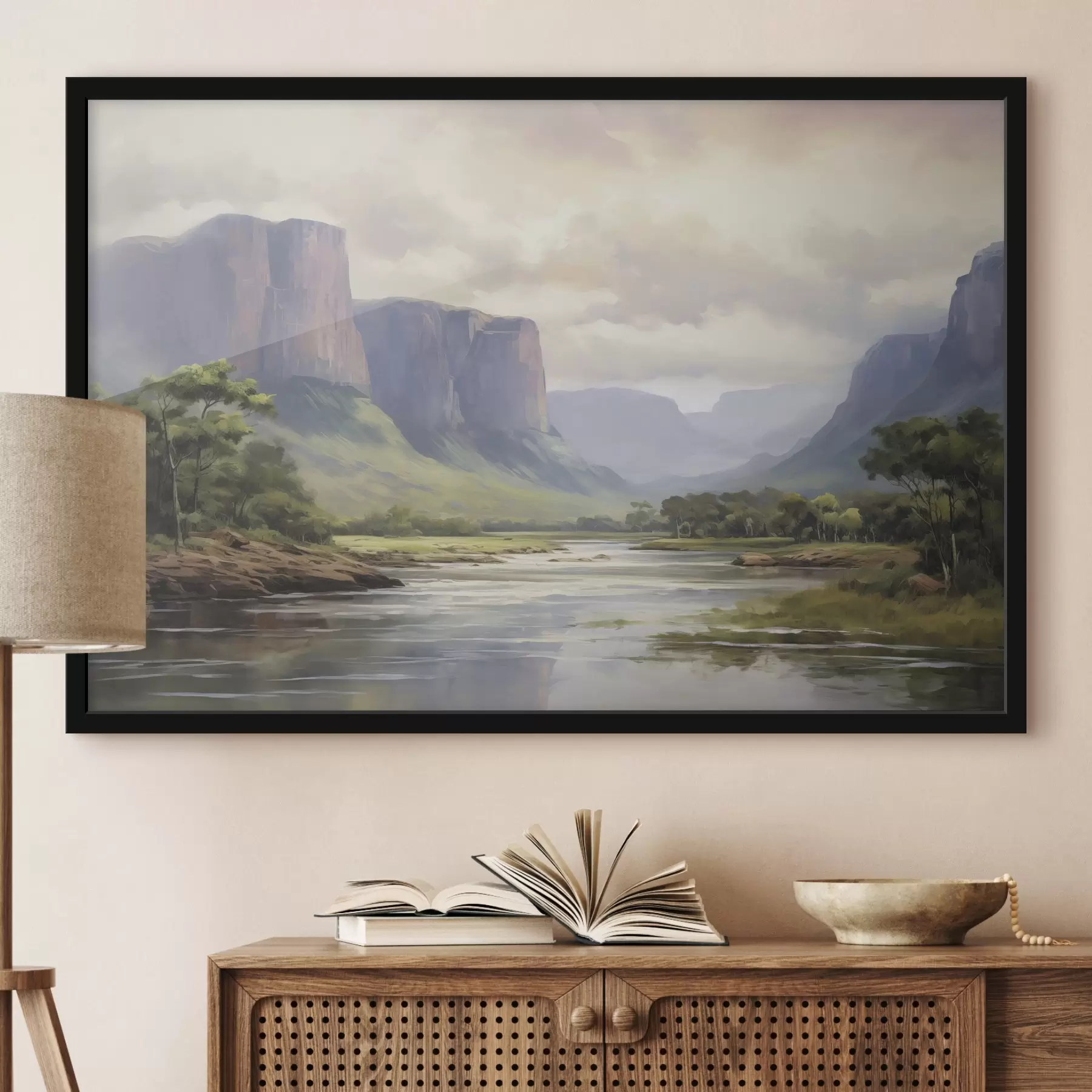 carta da parati Parco con vista sulle montagne nr. f46194