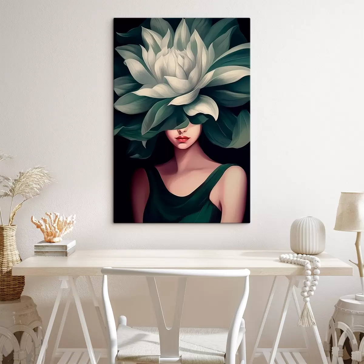 carta da parati Ragazza con un fiore nr. s46207