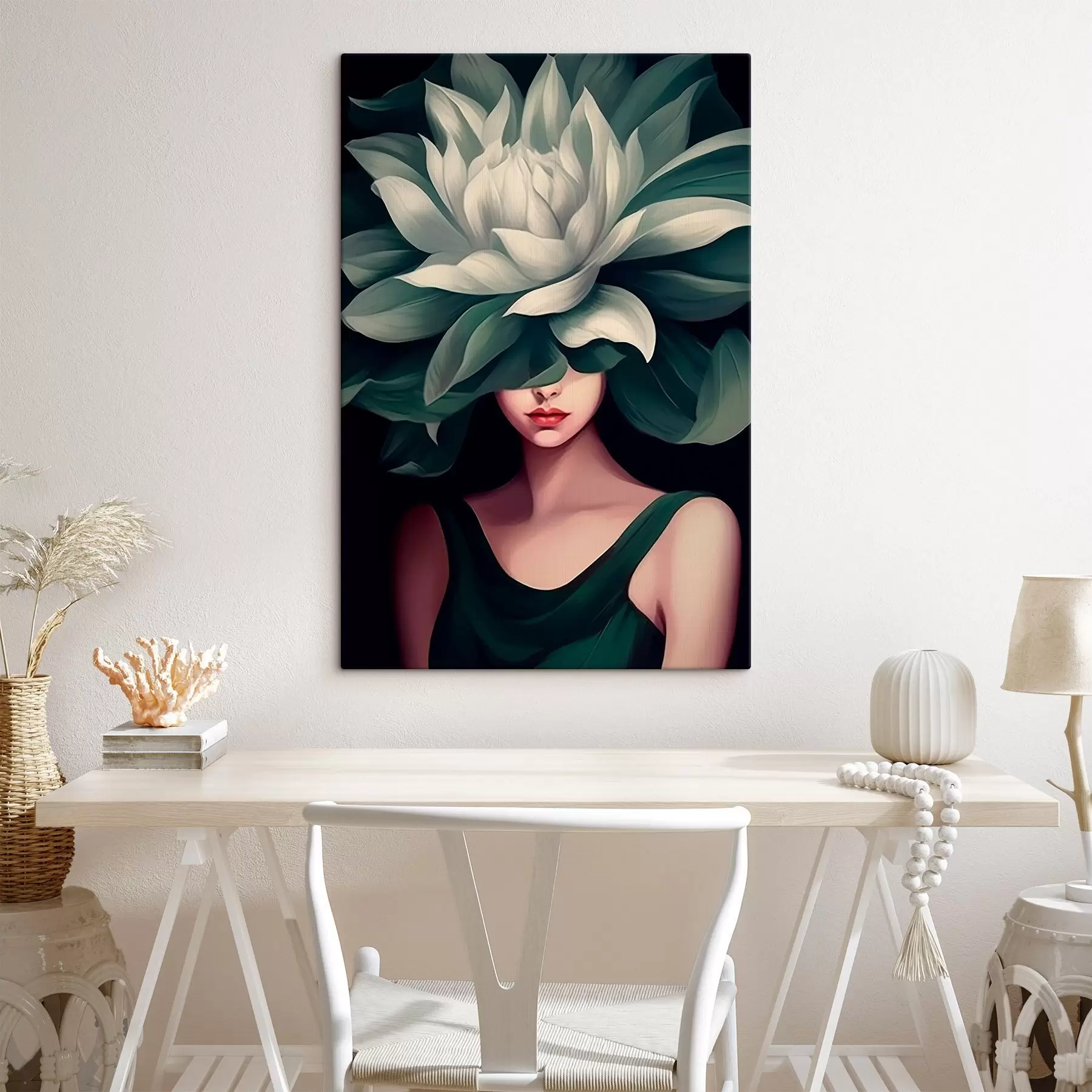 carta da parati Ragazza con un fiore nr. s46207