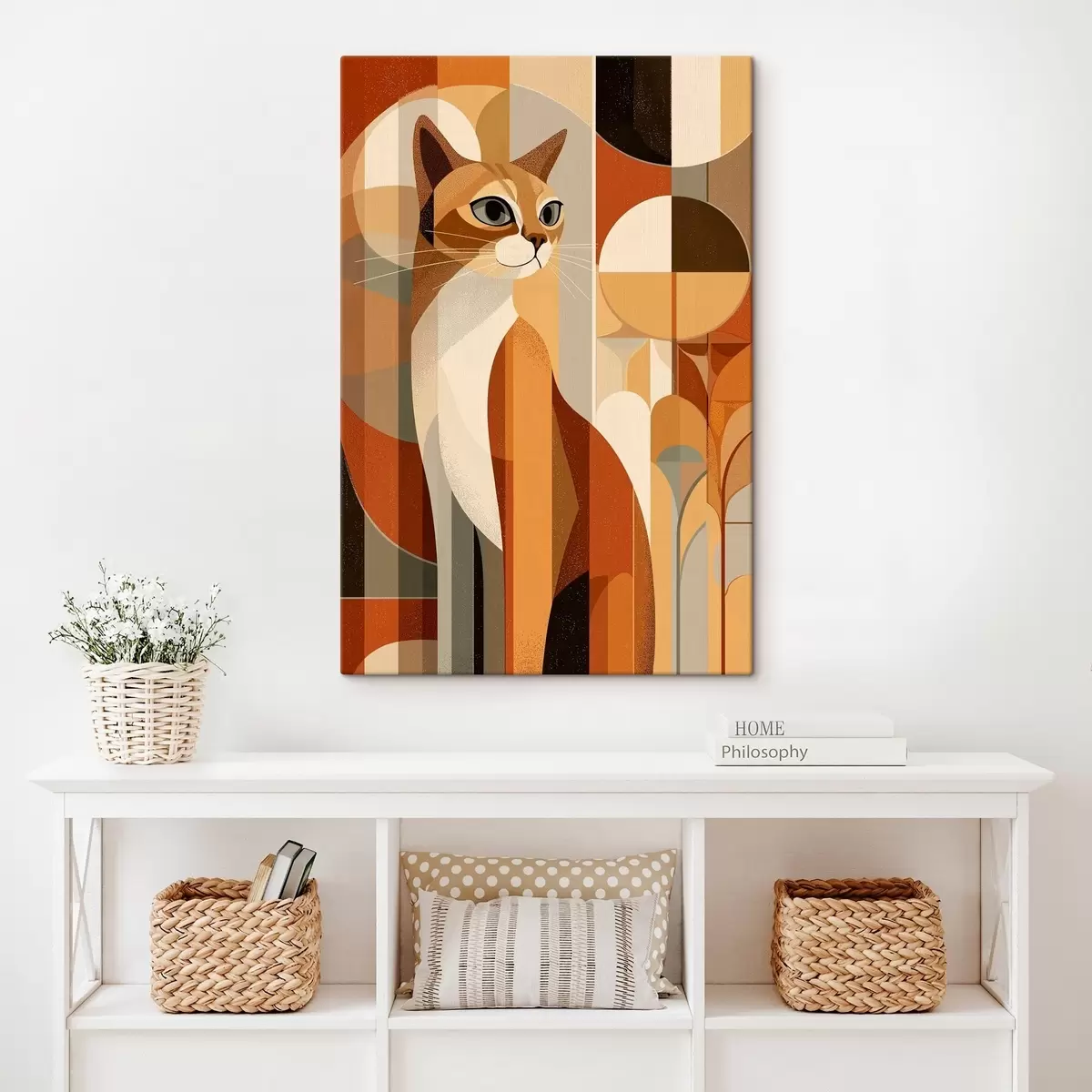 carta da parati Gatto geometrico nr. s46208