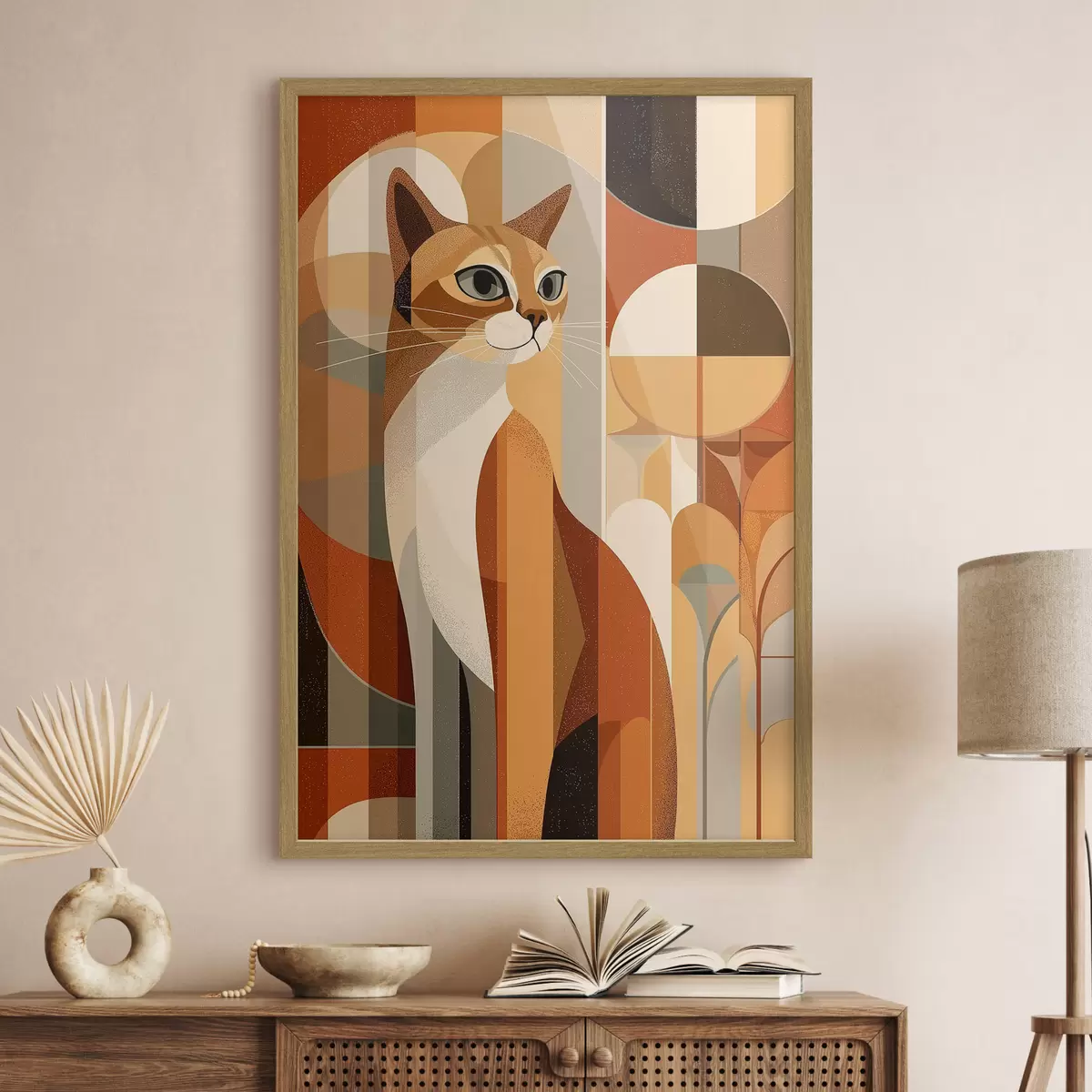 Poster Gatto geometrico f46208