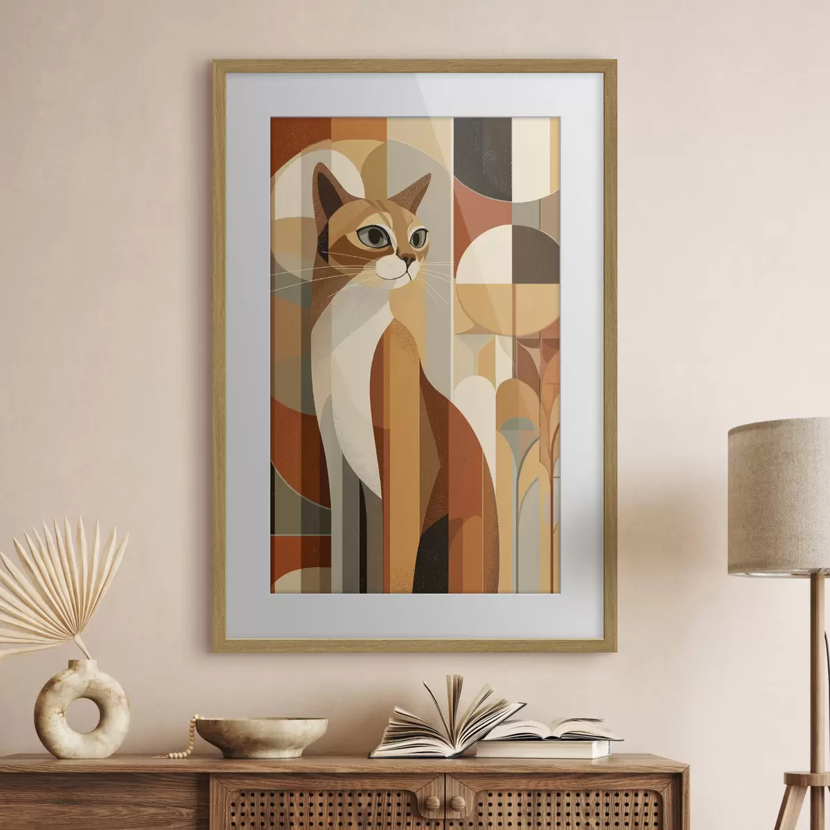 Poster Gatto geometrico f46208