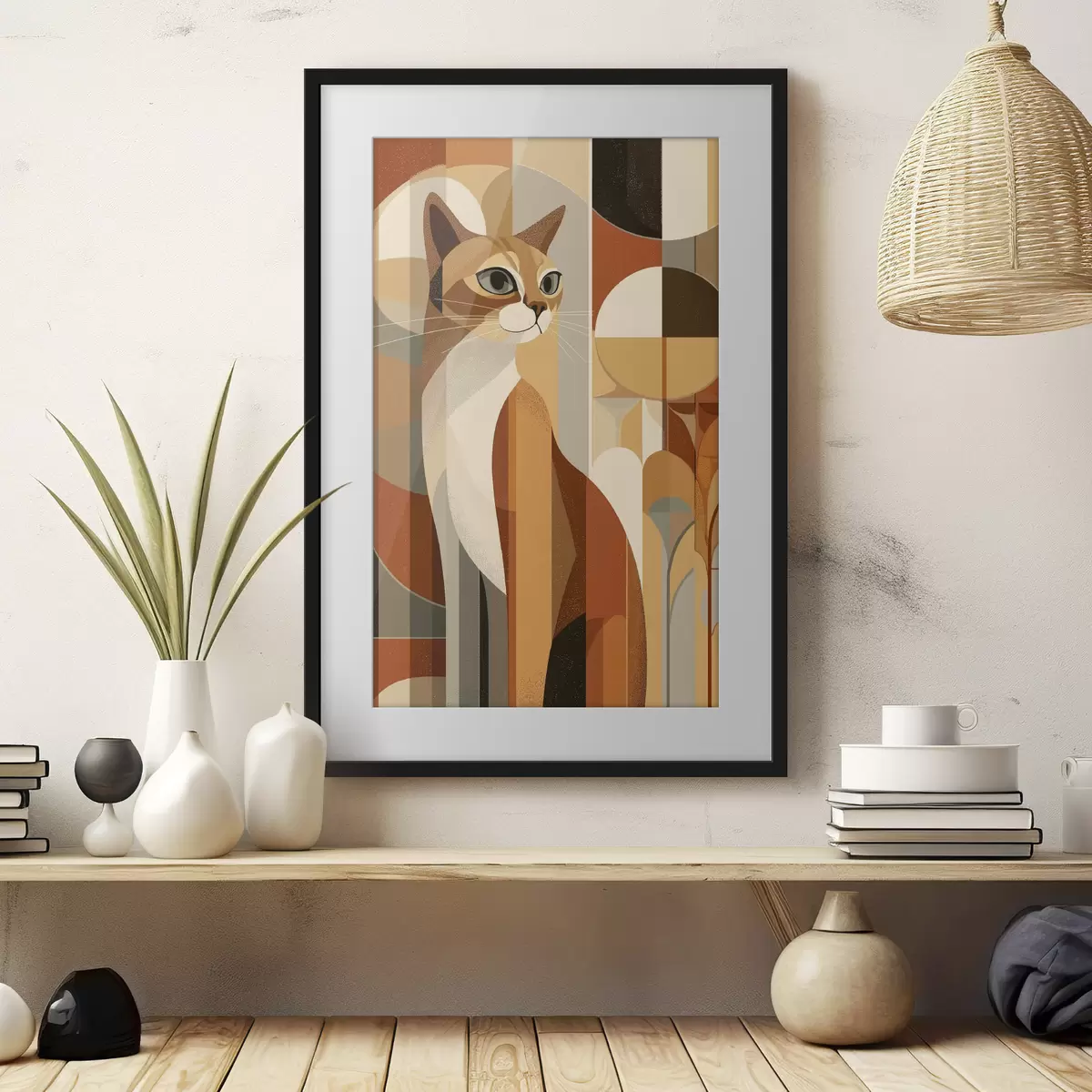 Poster Gatto geometrico f46208