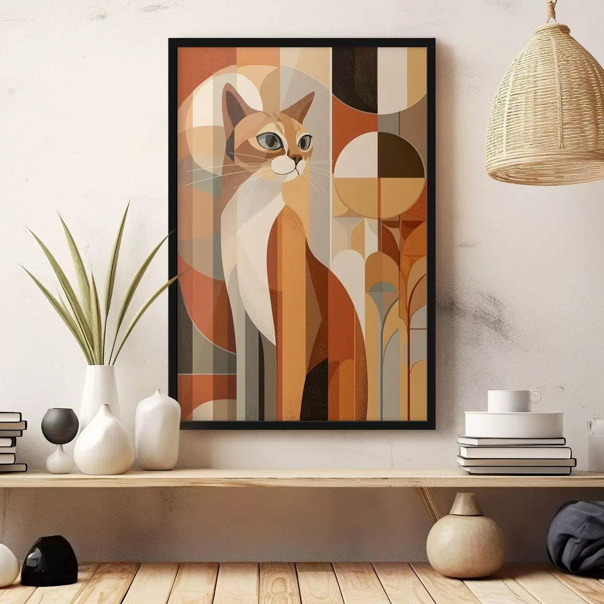 Poster Gatto geometrico f46208