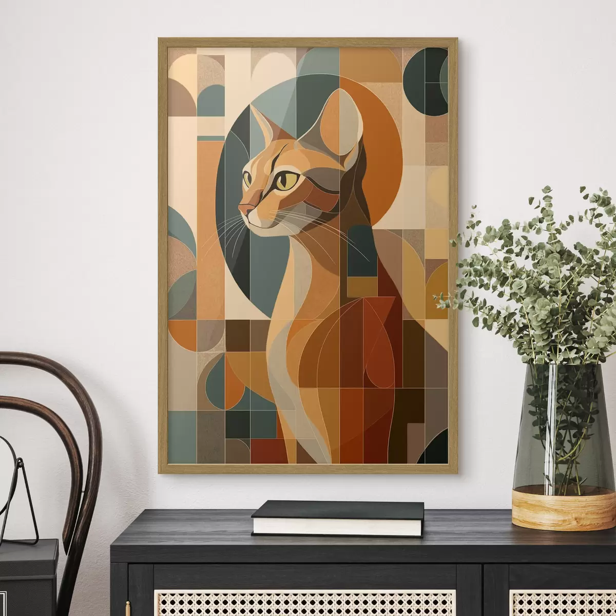 Poster Gatto astratto f46209
