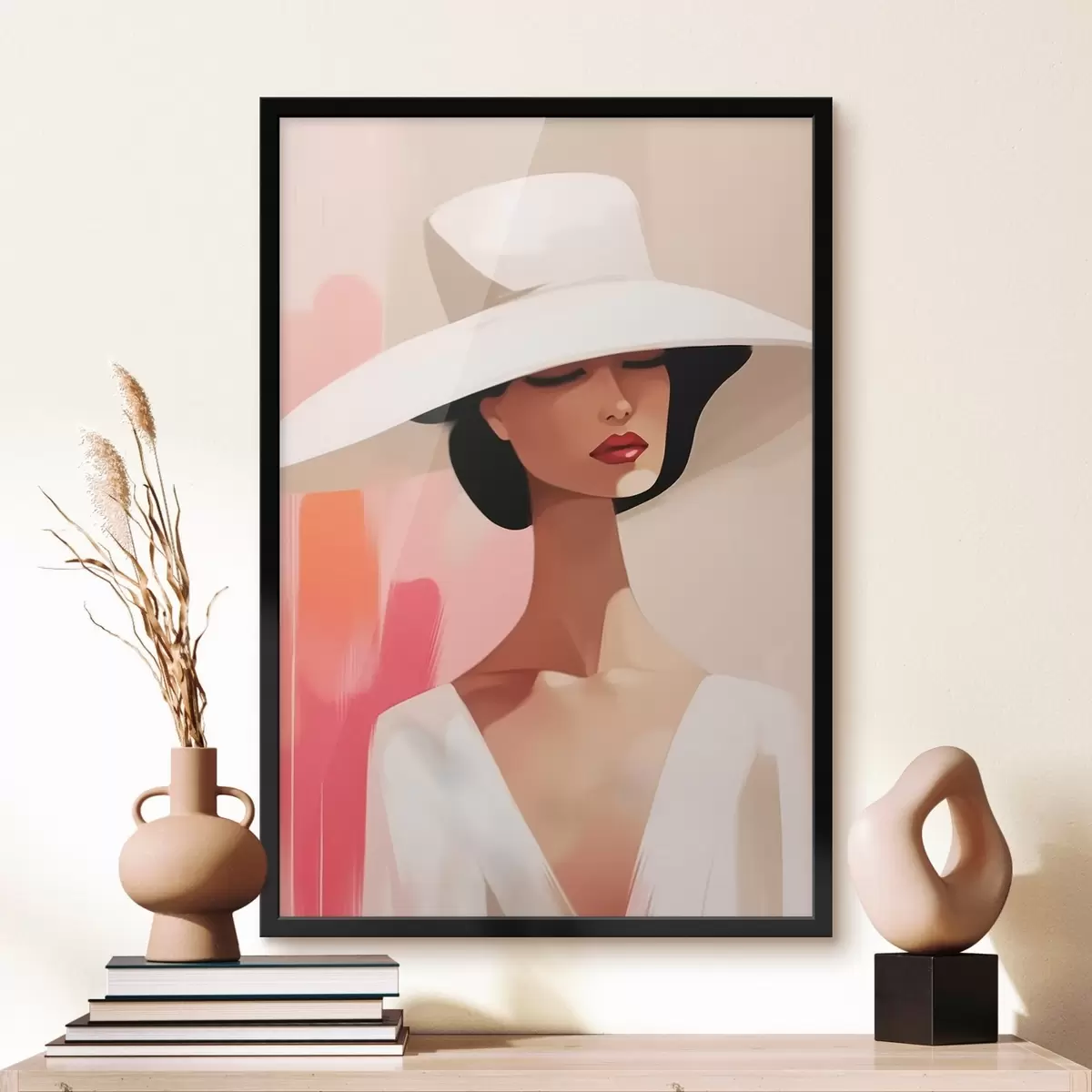 Poster Donna con cappello f46229