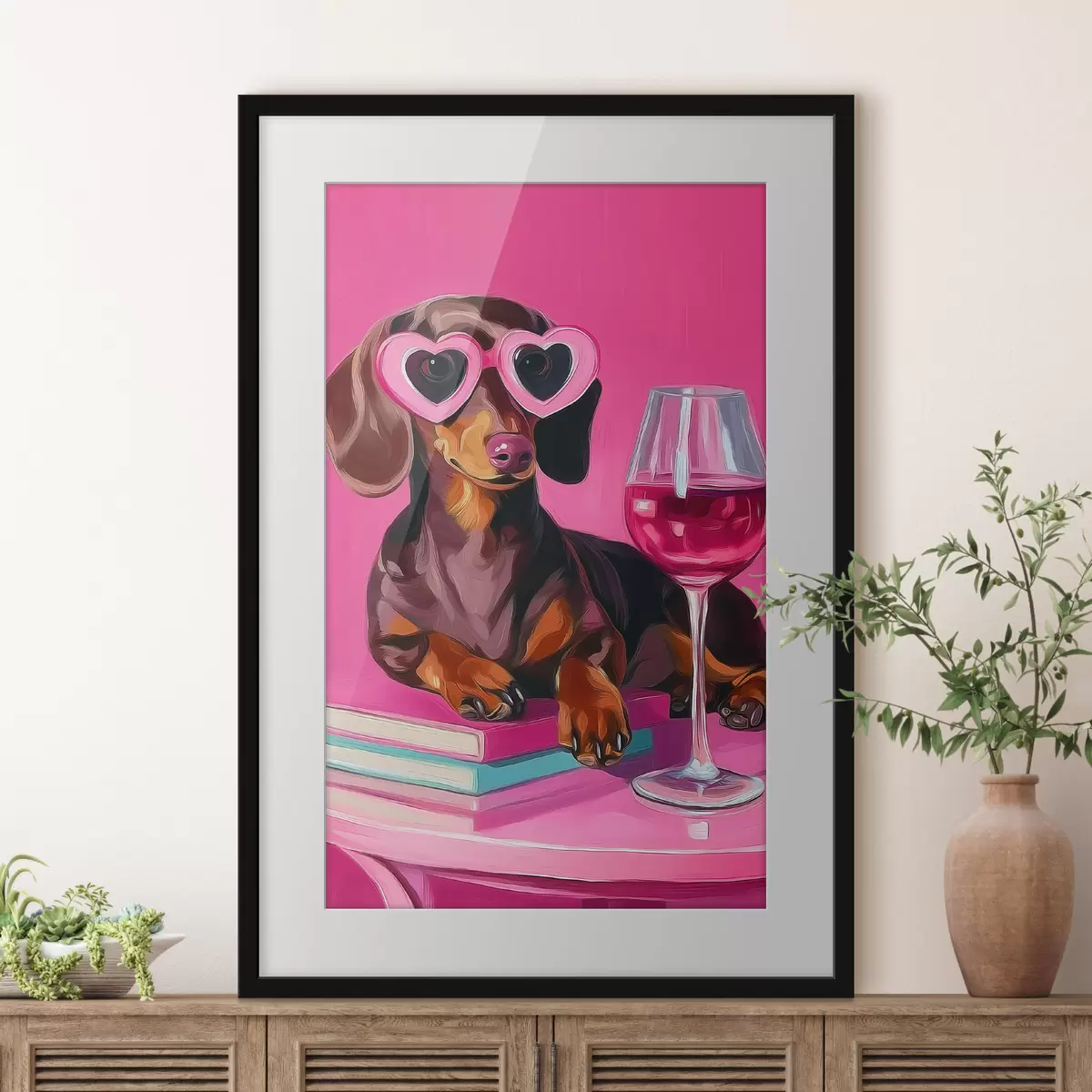 Poster Cane con occhiali f46234
