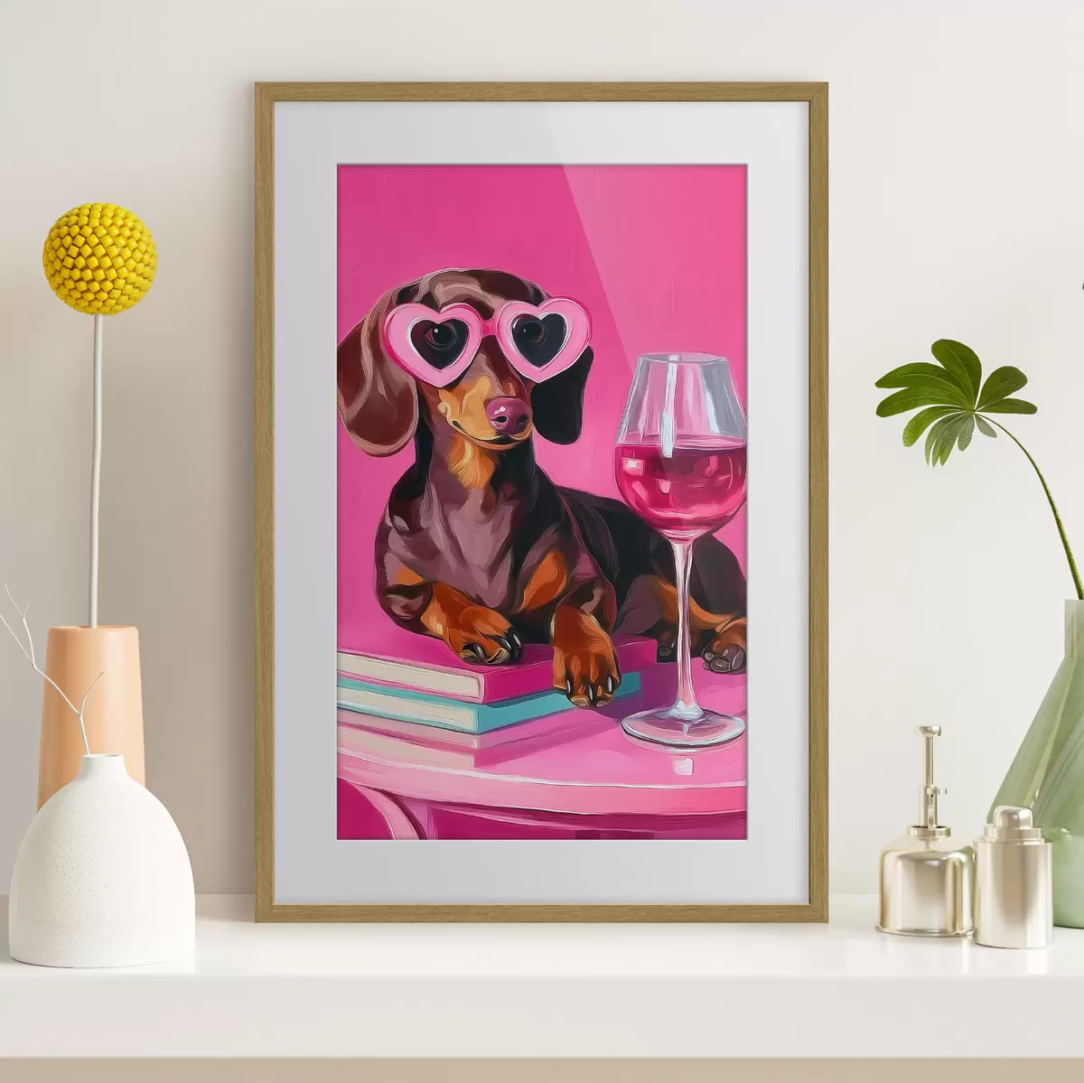 Poster Cane con occhiali f46234