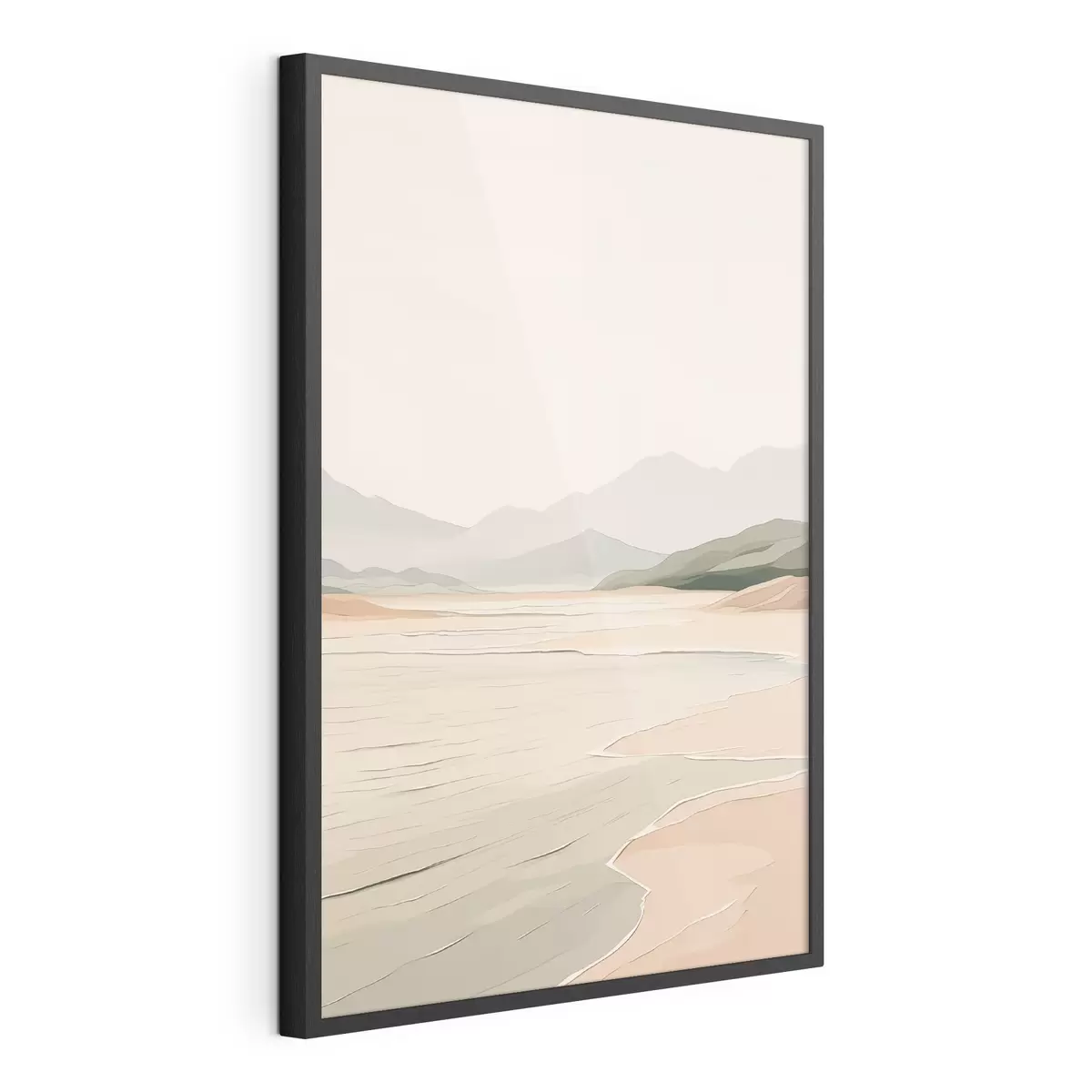 Poster Paesaggio minimalista con montagne e costa f46248