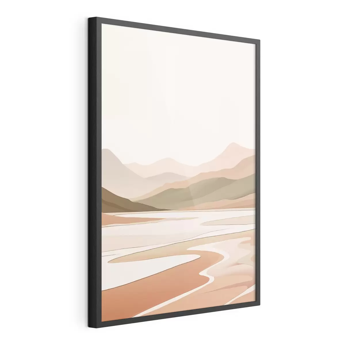 Poster Paesaggio astratto con montagne e fiume f46249