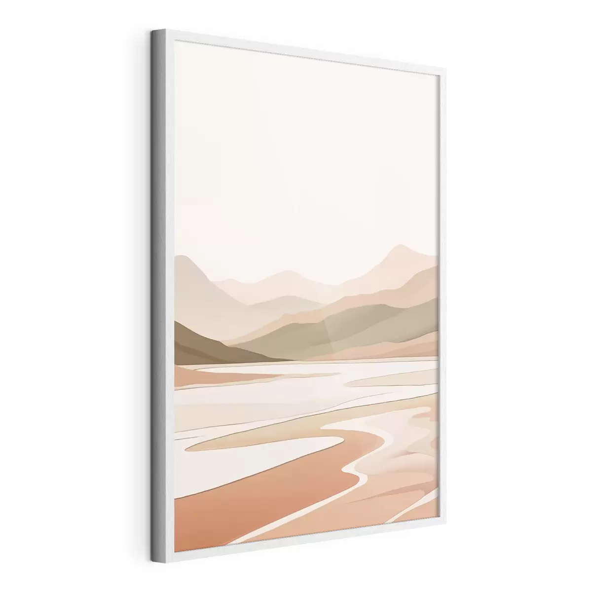 Poster Paesaggio astratto con montagne e fiume f46249