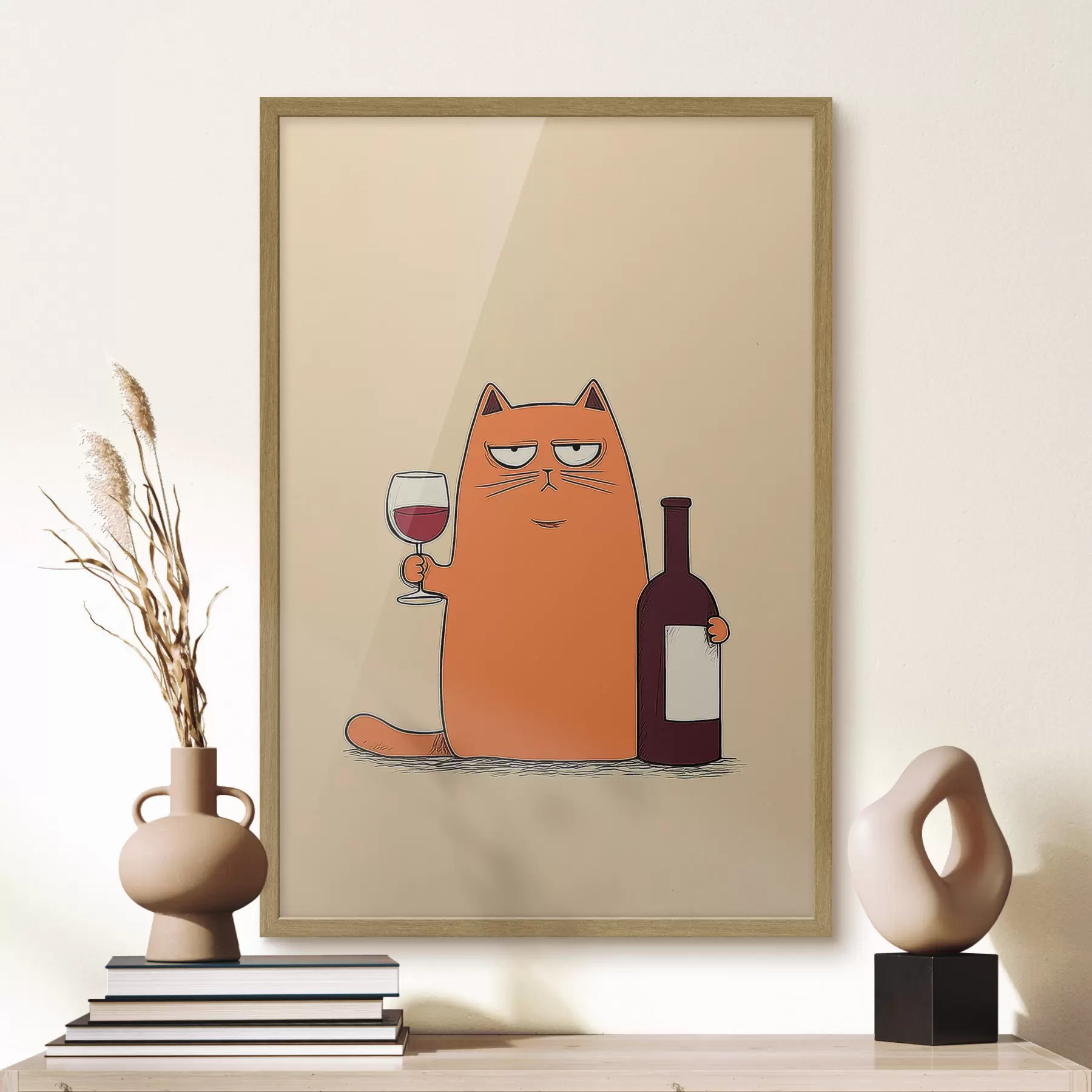 carta da parati Gatto con vino nr. f46250