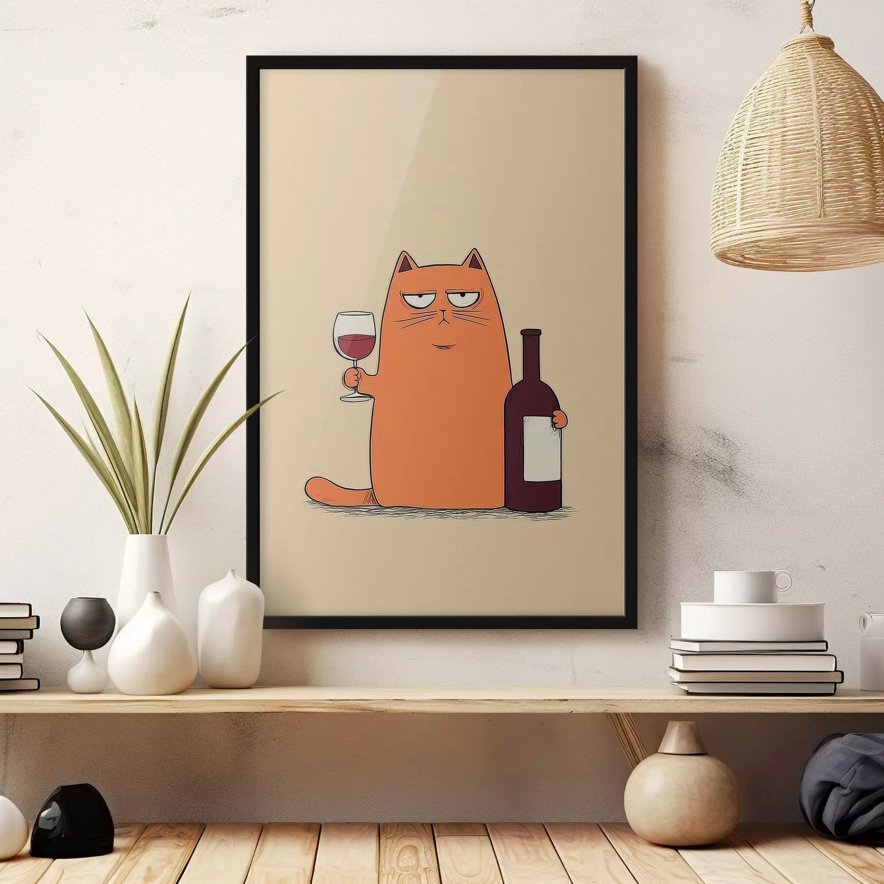 carta da parati Gatto con vino nr. f46250