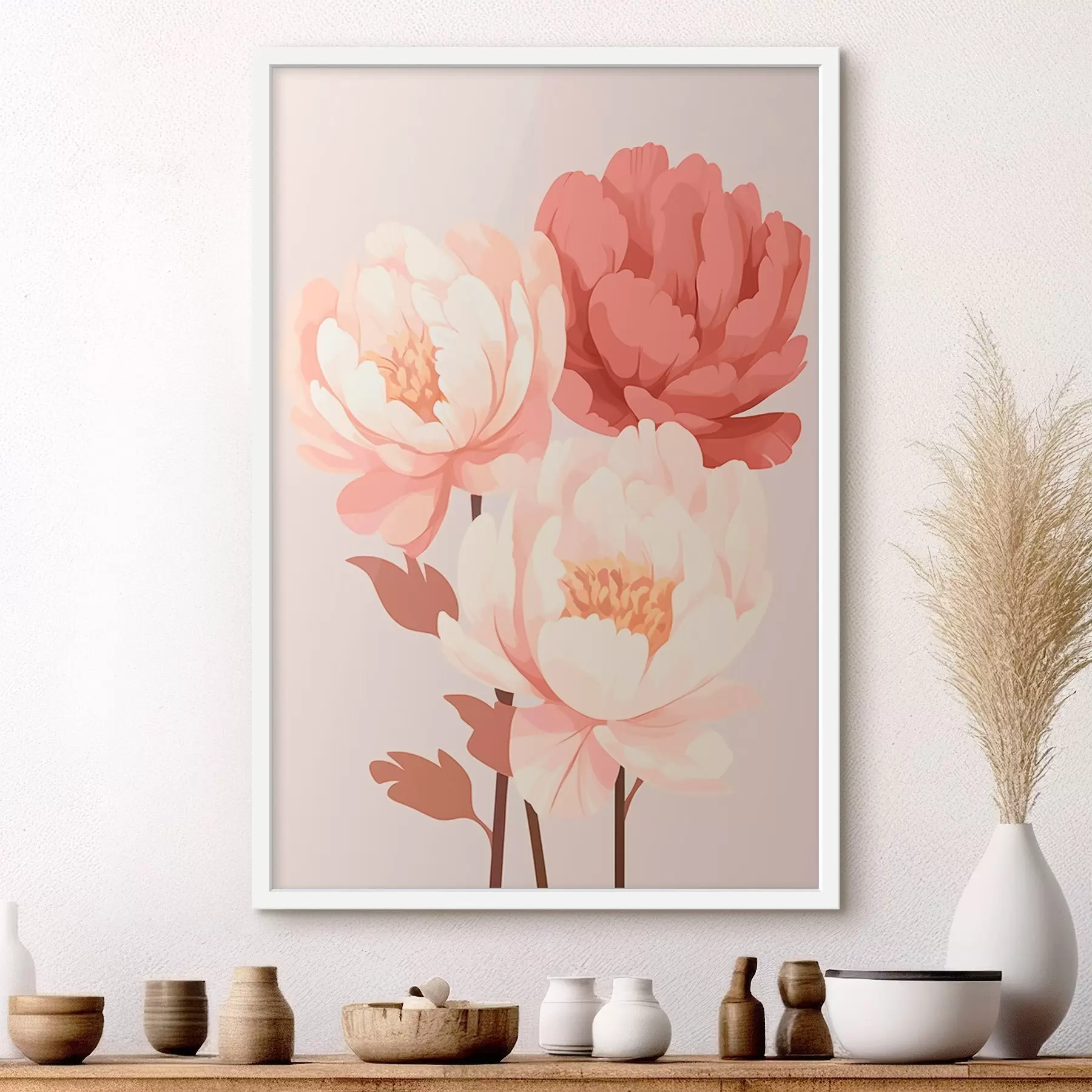 carta da parati Peonie e energia nr. f46252