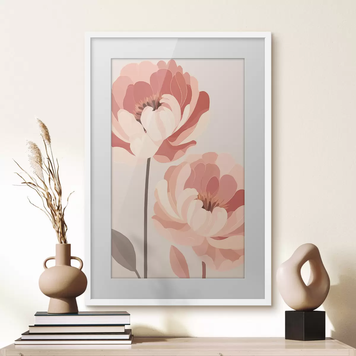 Poster Peonie e movimento f46253