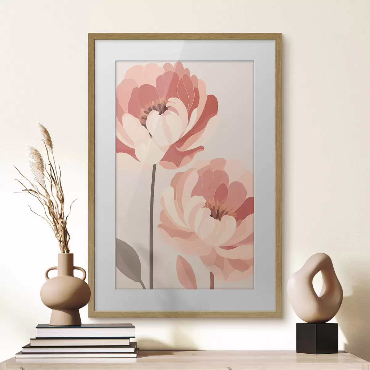 Poster Peonie e movimento f46253