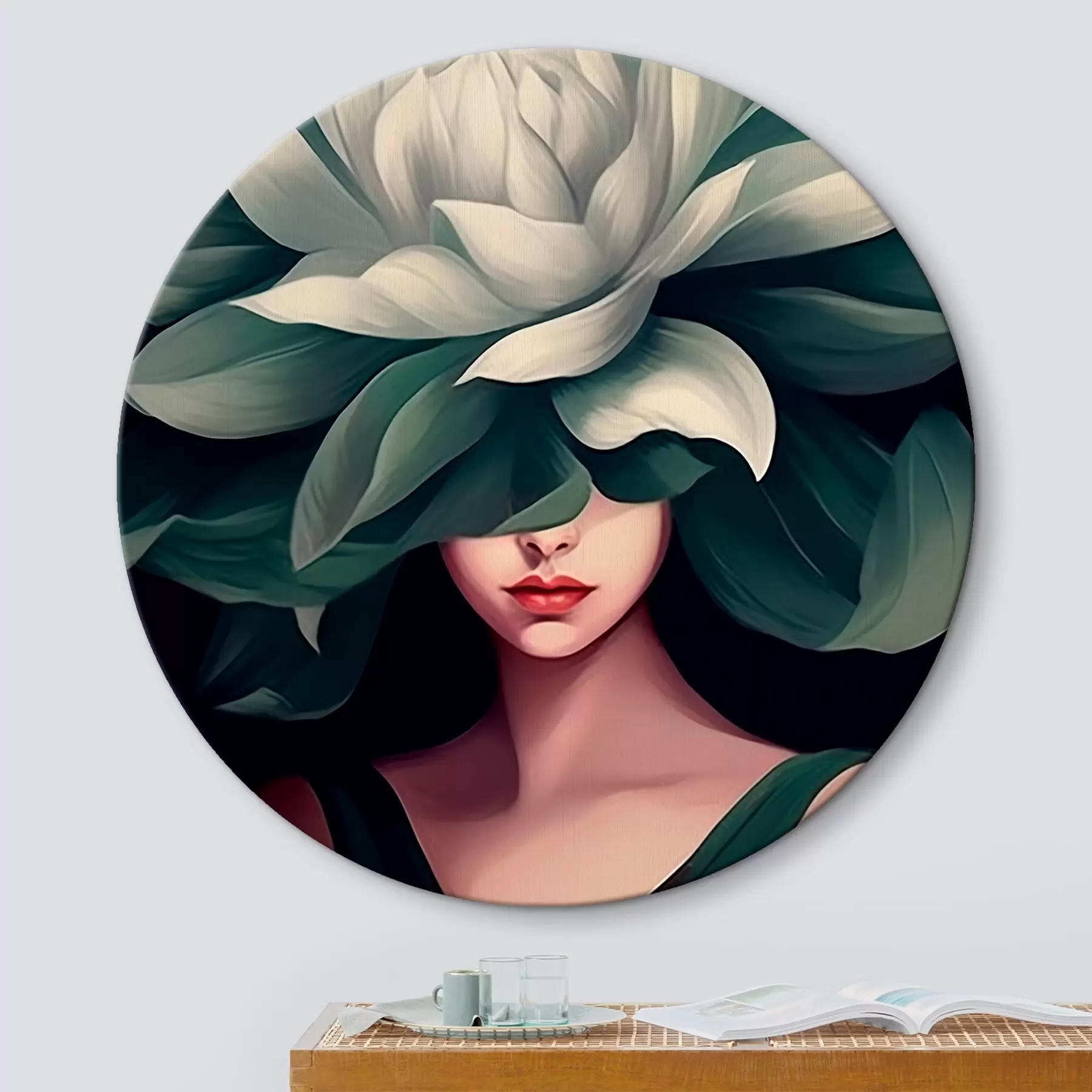 carta da parati Ragazza con un fiore nr. r46207