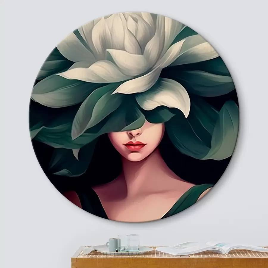 carta da parati Ragazza con un fiore nr. r46207