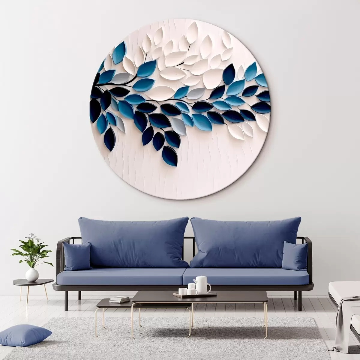 Quadri rotondi Foglie r46227