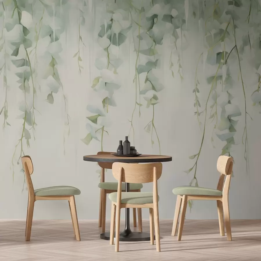 carta da parati Rami pendenti con foglie nr. w04722