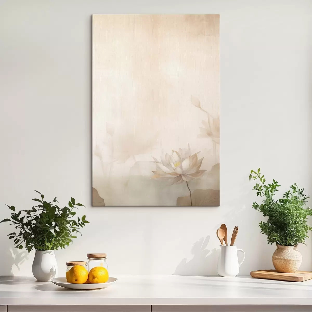 carta da parati Fiore di loto su sfondo chiaro nr. s46070