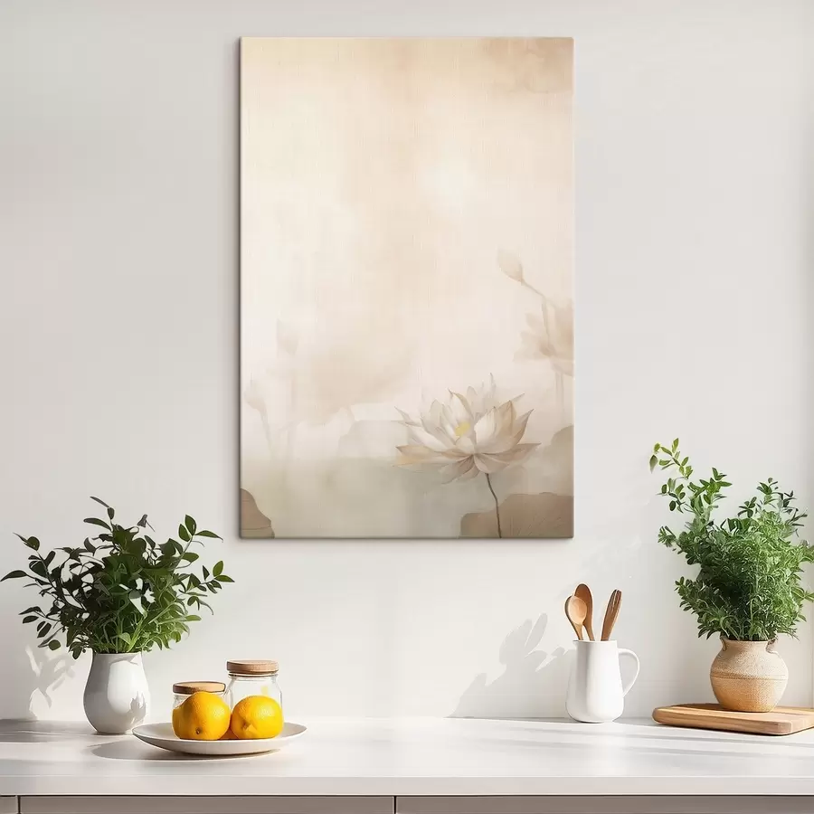 carta da parati Fiore di loto su sfondo chiaro nr. s46070