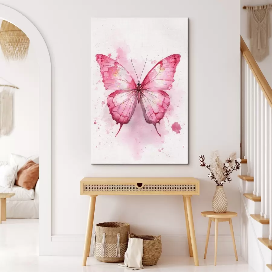 carta da parati Delicata farfalla su sfondo acquerellato nr. s46077