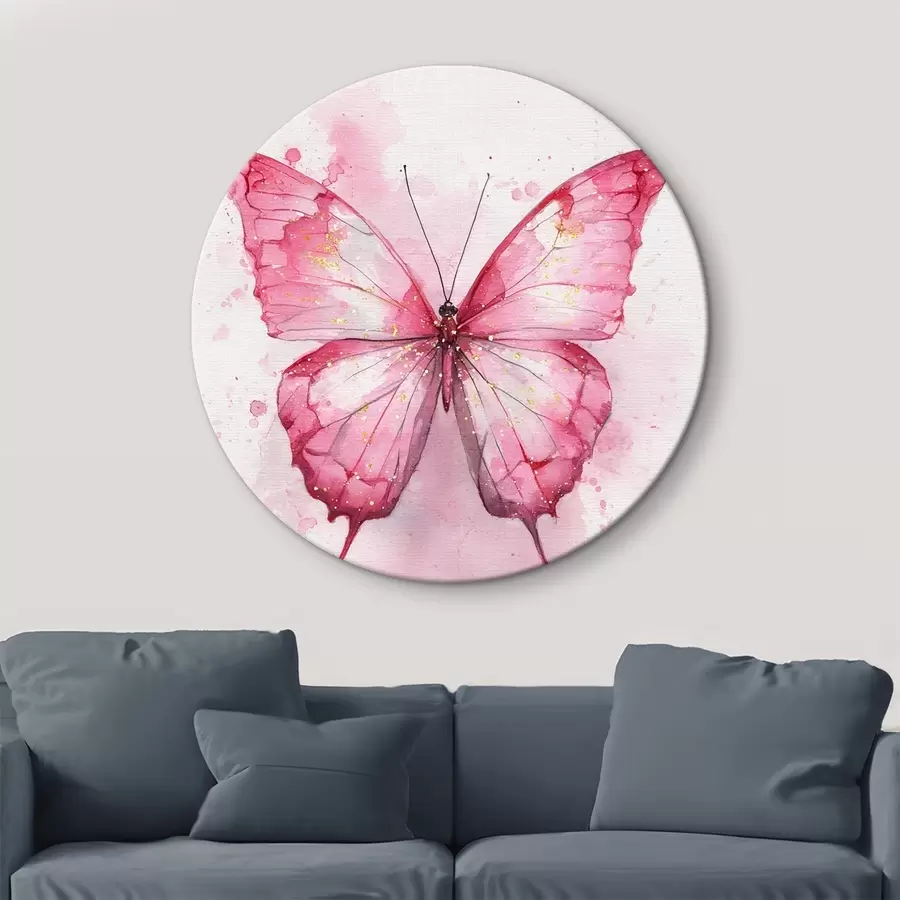 carta da parati Delicata farfalla su sfondo acquerellato nr. r46077