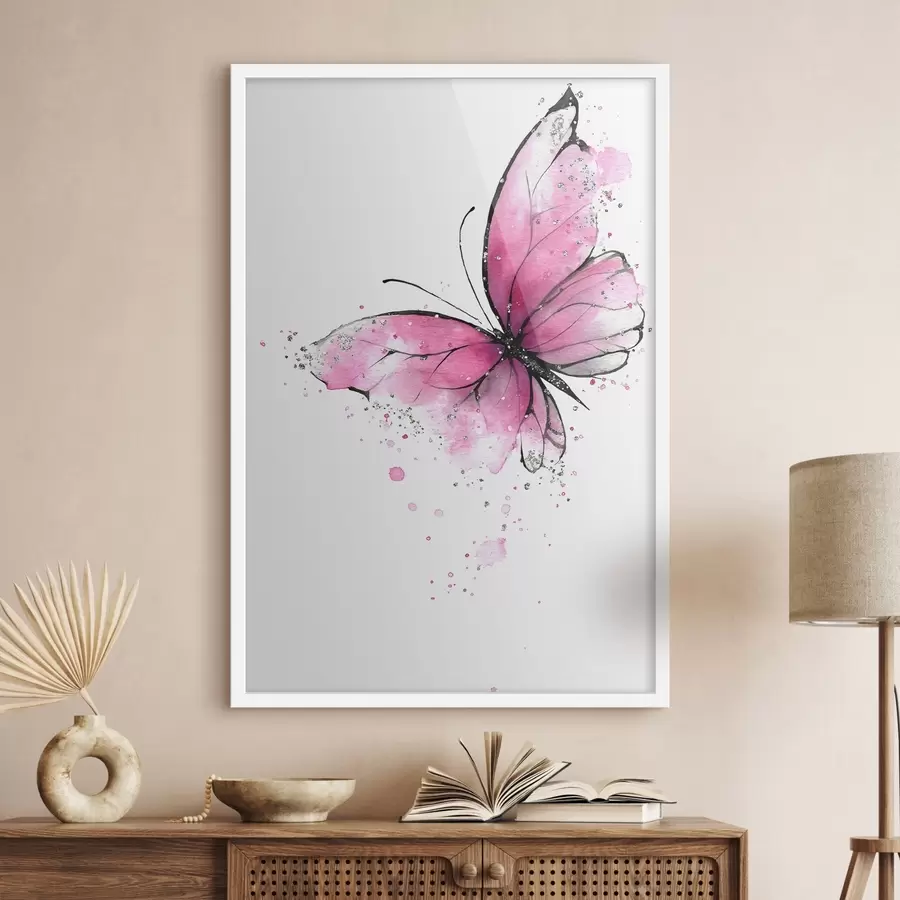 carta da parati Farfalla rosa nr. f46076