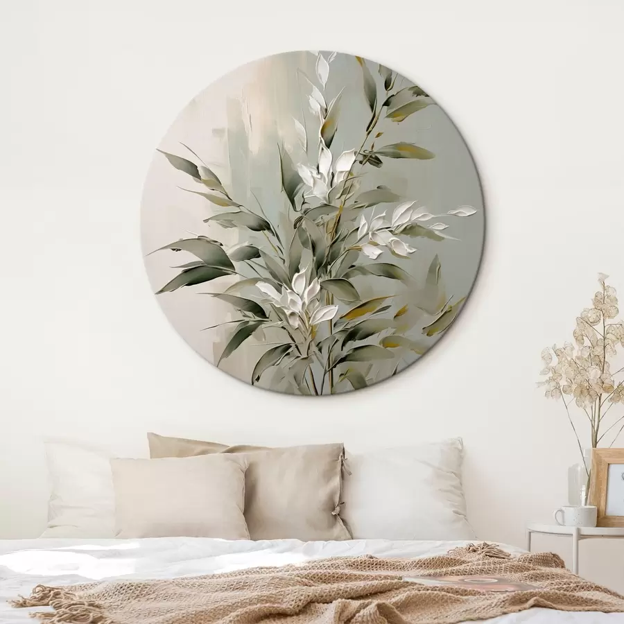 carta da parati Ramo astratto con foglie nr. r46135