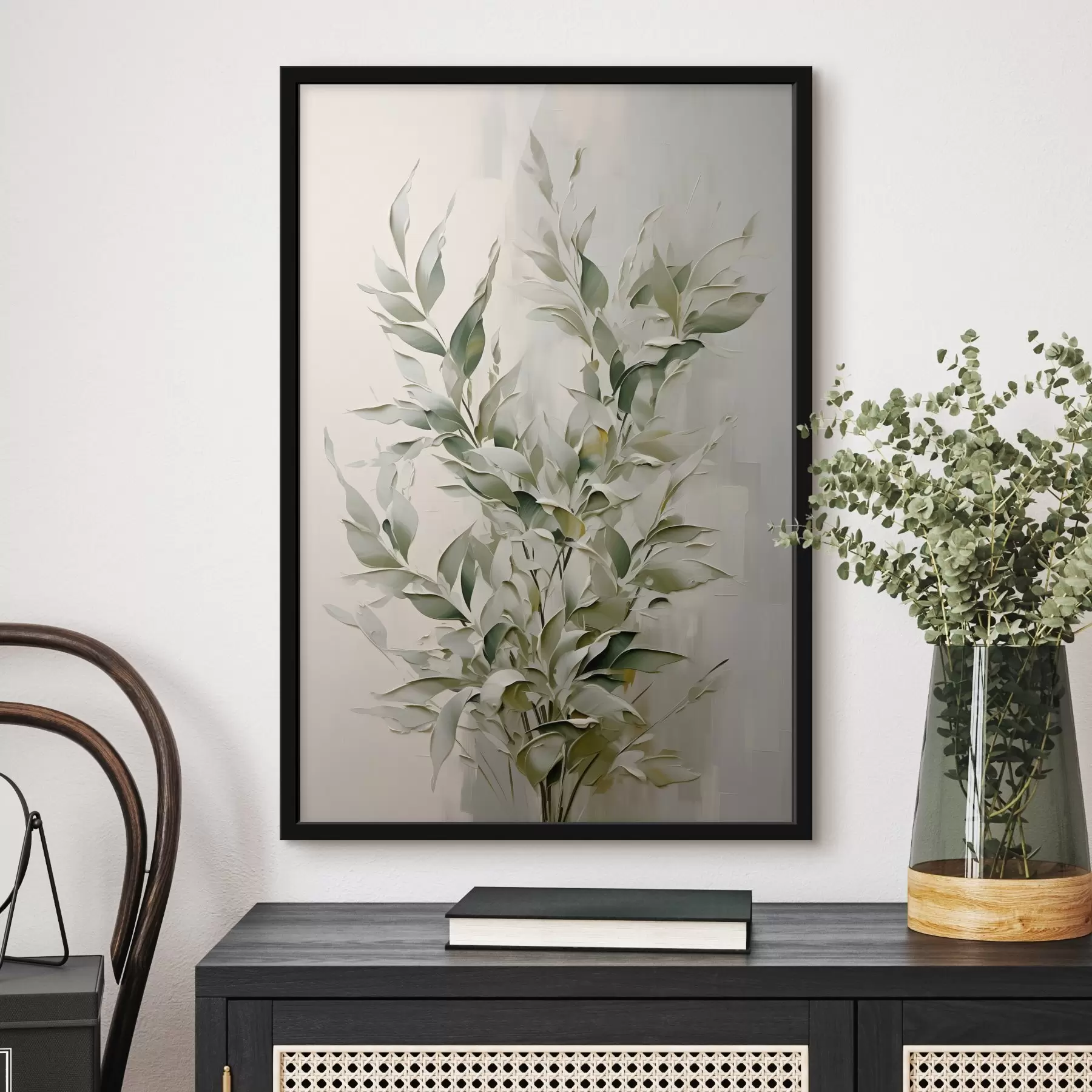 carta da parati Ramo astratto con foglie nr. f46136