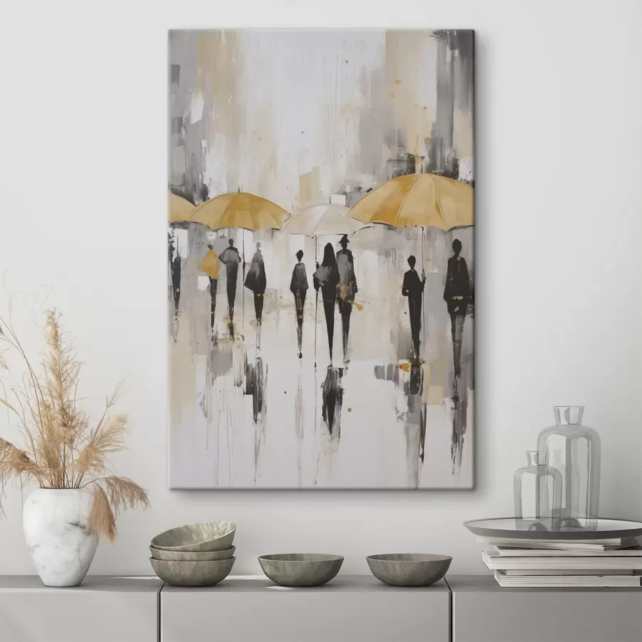 carta da parati Astrazione di persone con ombrelli nr. s46304