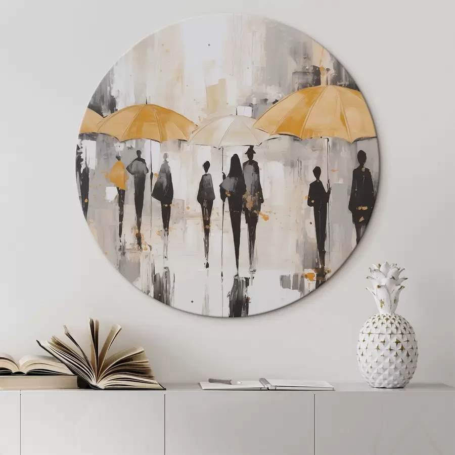 carta da parati Astrazione di persone con ombrelli nr. r46304