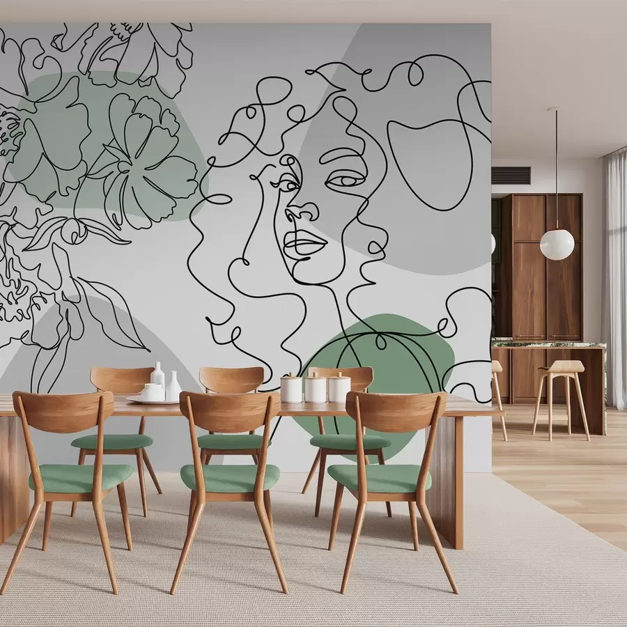 Carta da parati Moderno Ragazza in fila n. w04724v1