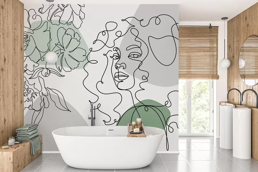 Carta da parati Moderno Ragazza in fila n. w04724v1