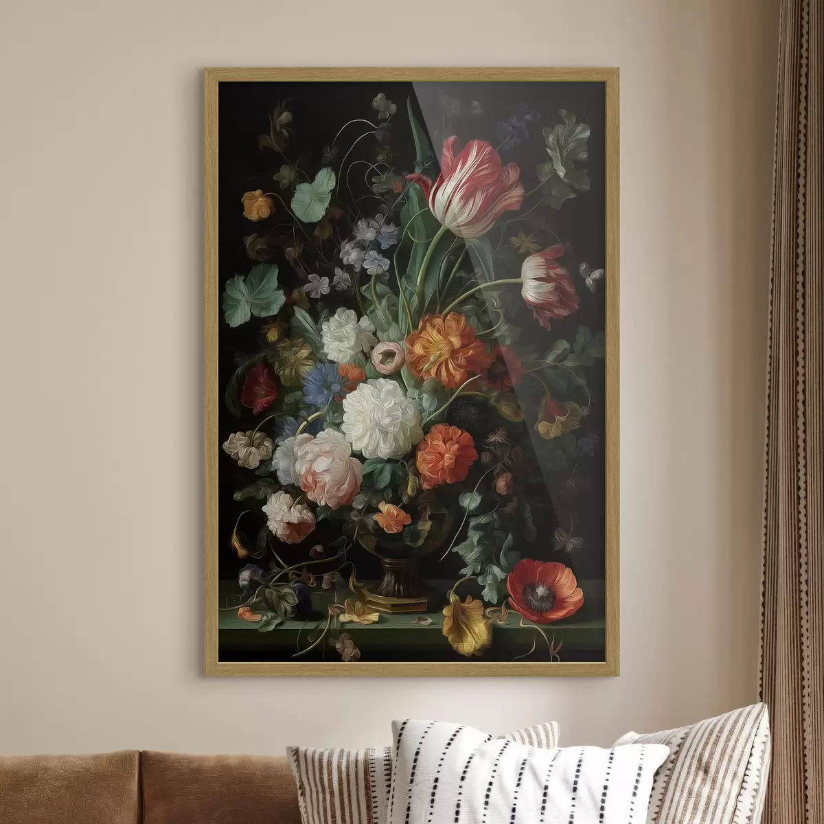Poster Composizione floreale nello stile delle nature morte antiche f46145