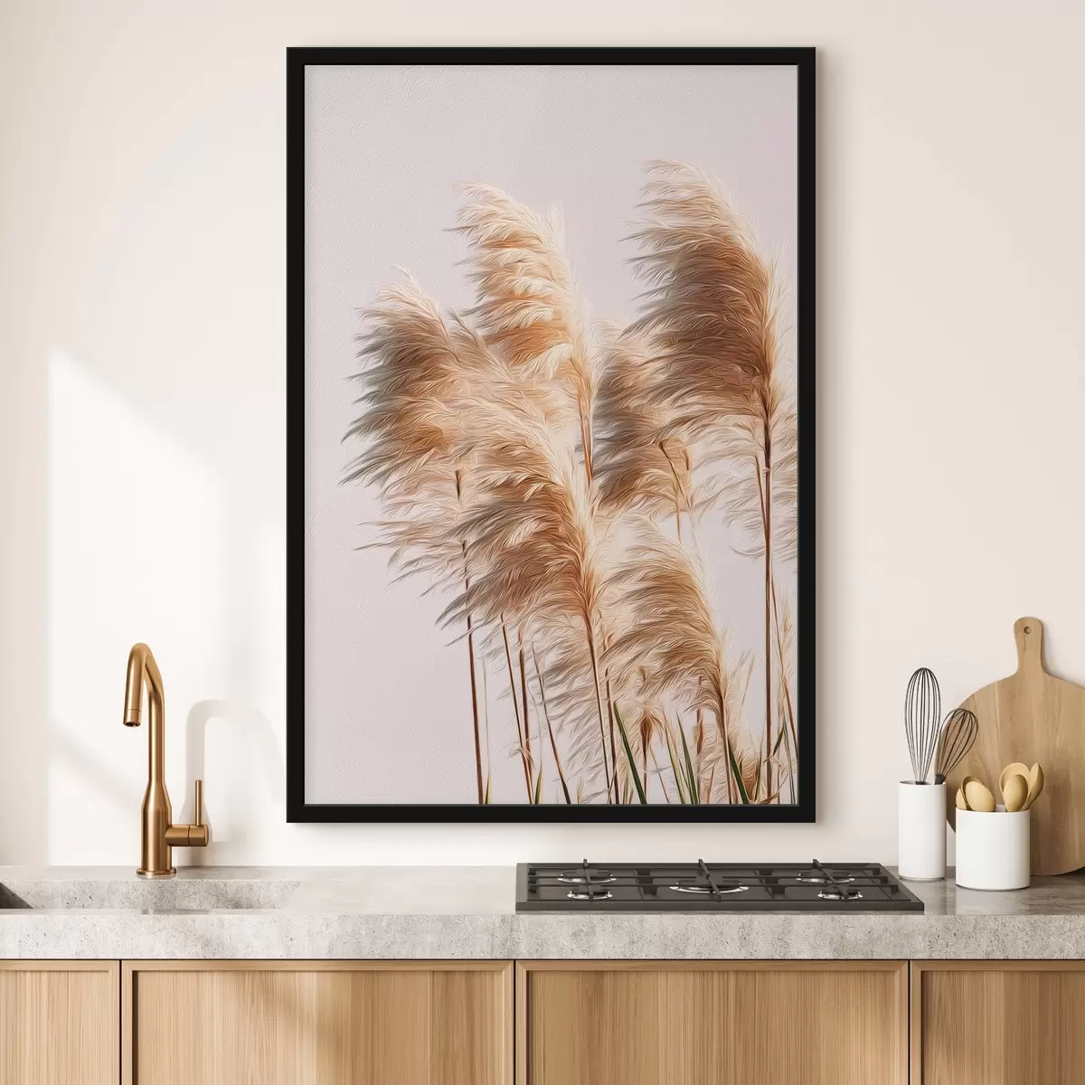 Poster Erbe decorative soffici su sfondo chiaro f46157