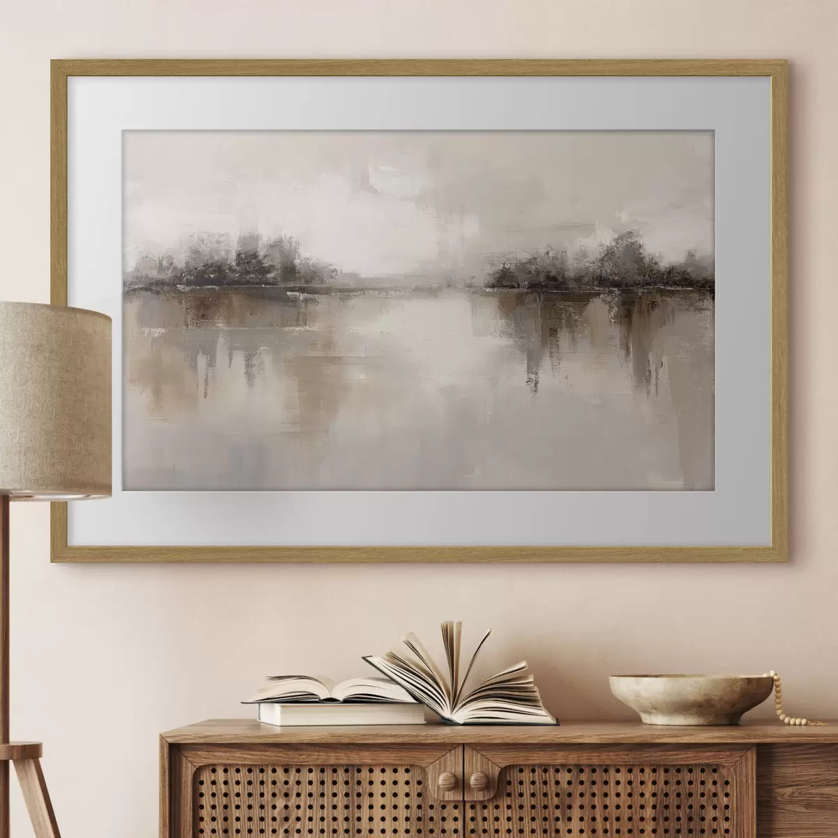 Poster Rive di un lago quieto f46158