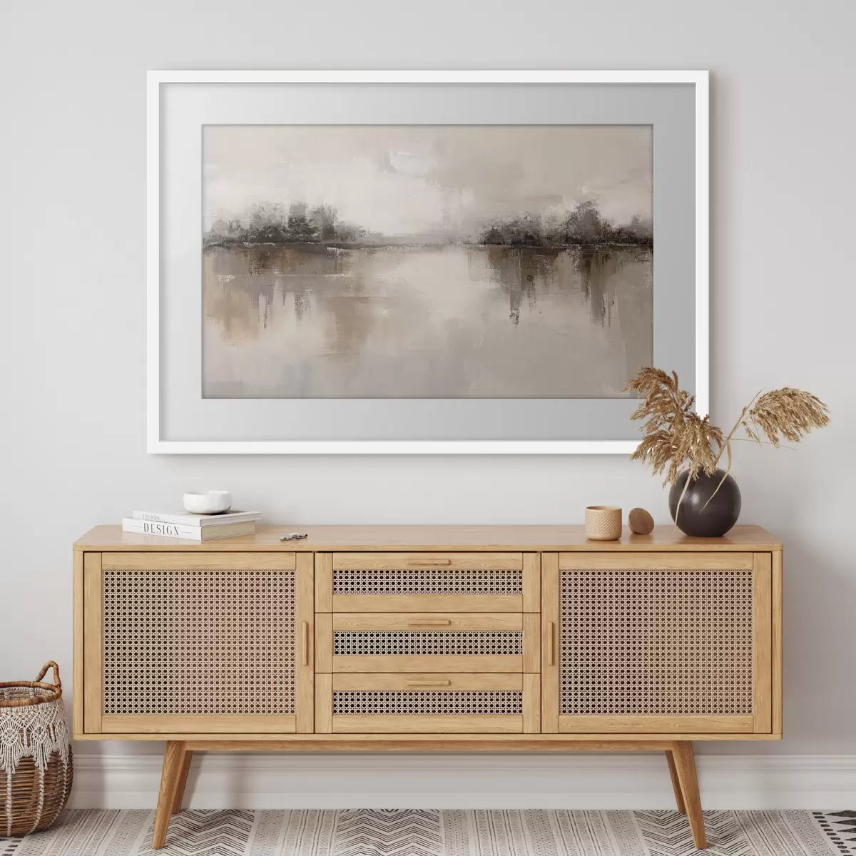 Poster Rive di un lago quieto f46158