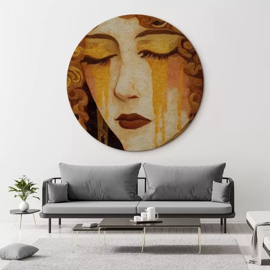 carta da parati Ritratto femminile con capelli rossi e trucco decorativo nr. r46149